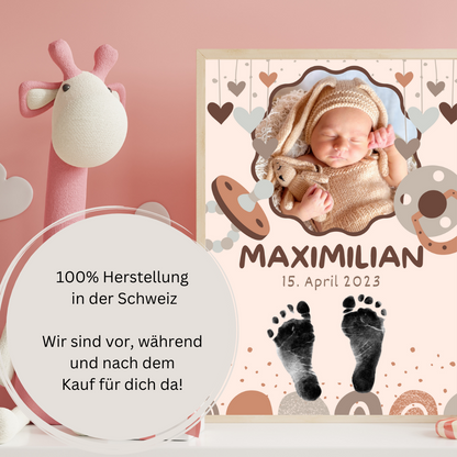 Babyposter - Babyschnuller mit Foto