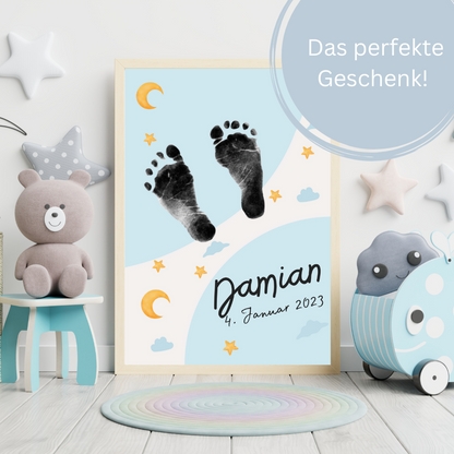 Babyposter - Mond und Sterne