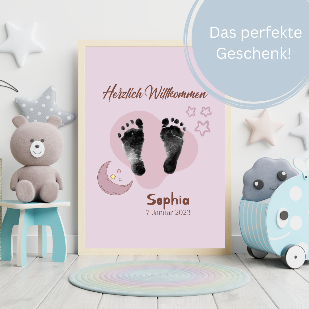 Babyposter - Herzlich Willkommen